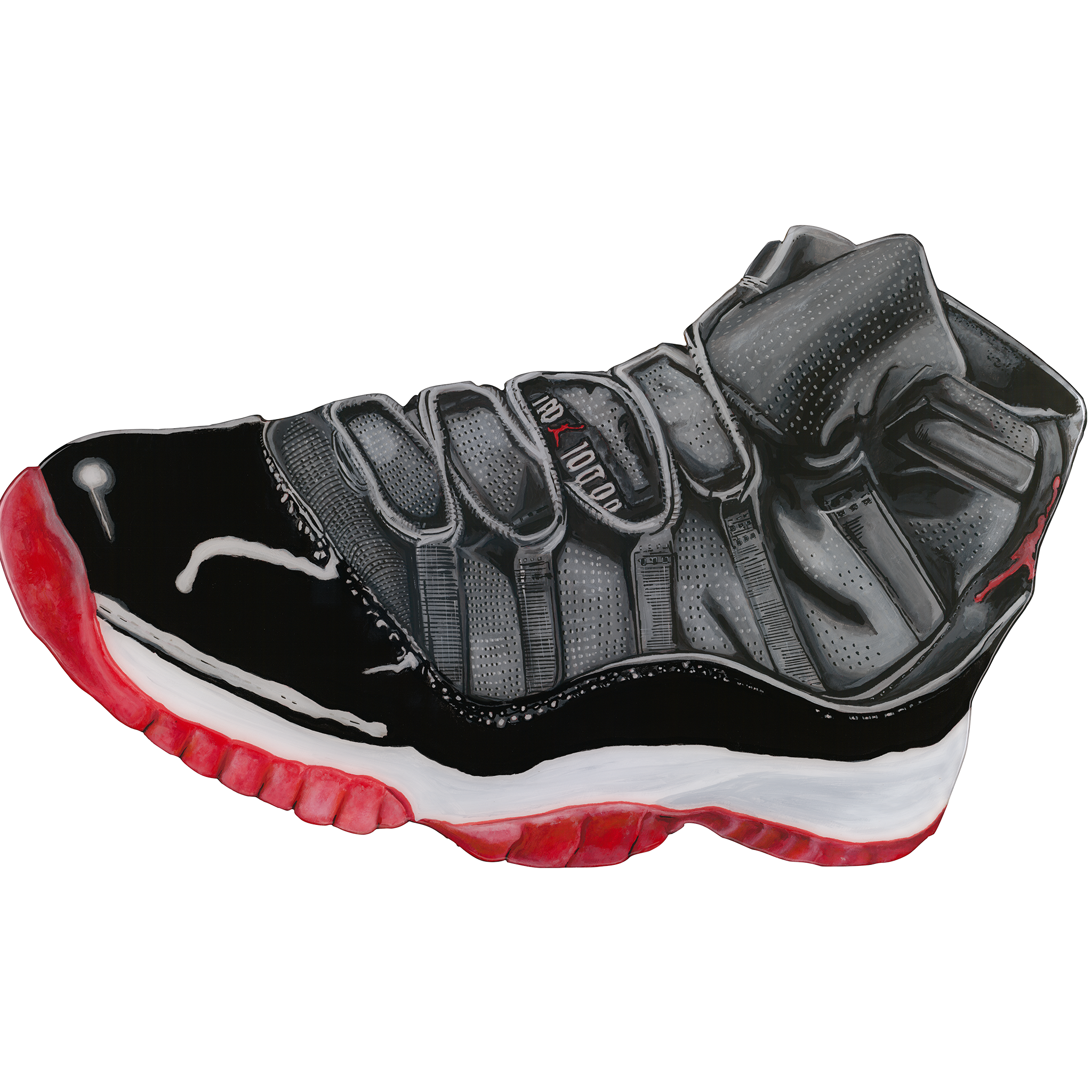 jordan-11-bred-wall-print - WallKicks