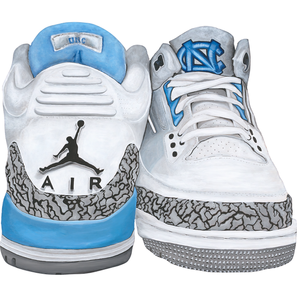 jordan-3-unc-wall-print