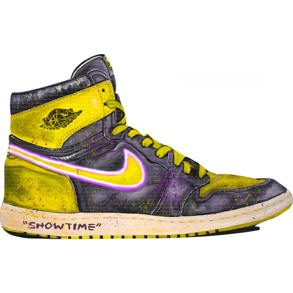 drips-jordan-1-banned-lakers-wall-print